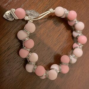 Pastel pink small bracelet (for child or small adult wrist) handmade